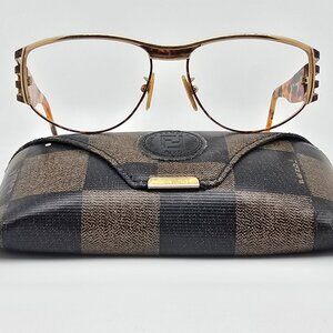 Fendi FS118 Tortoise Gold Sunglasses Frame w/ Case Italy 58-16-130